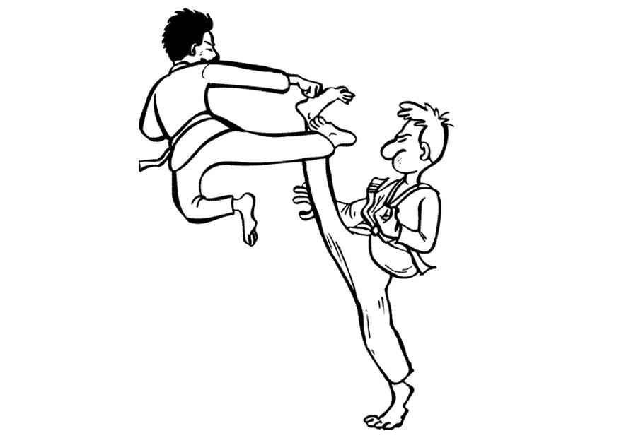 karate Dibujo para colorear karate