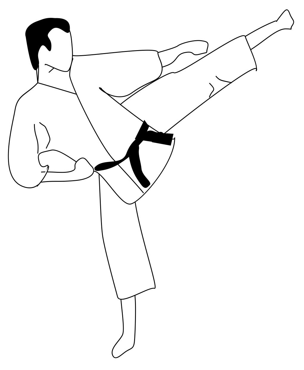 Dibujo para colorear karate