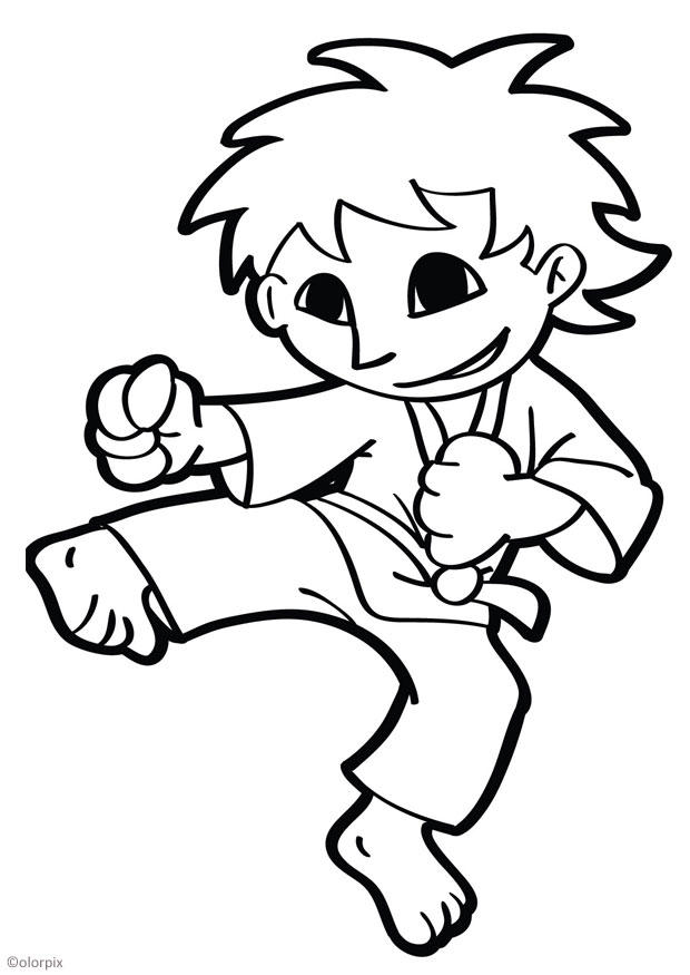 karate Dibujo para colorear karate