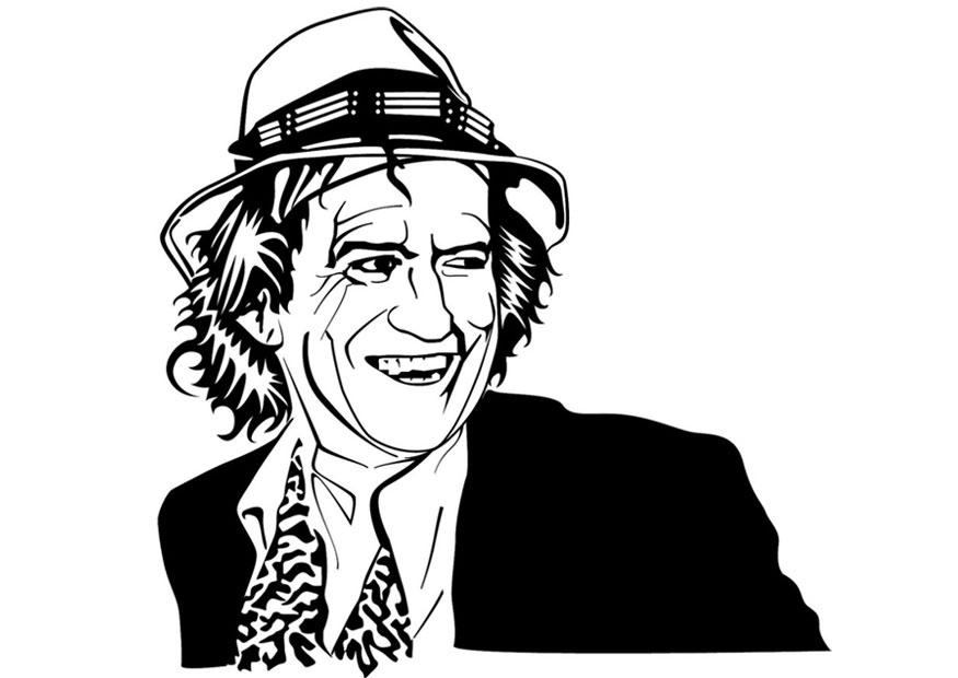 keith richards Dibujo para colorear keith richards