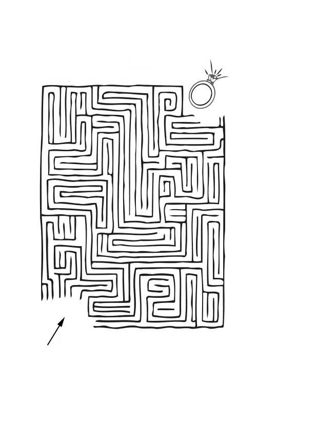 laberinto de anillo Dibujo para colorear laberinto de anillo