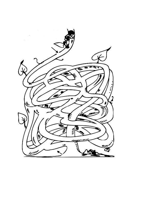 laberinto de ramas Dibujo para colorear laberinto de ramas