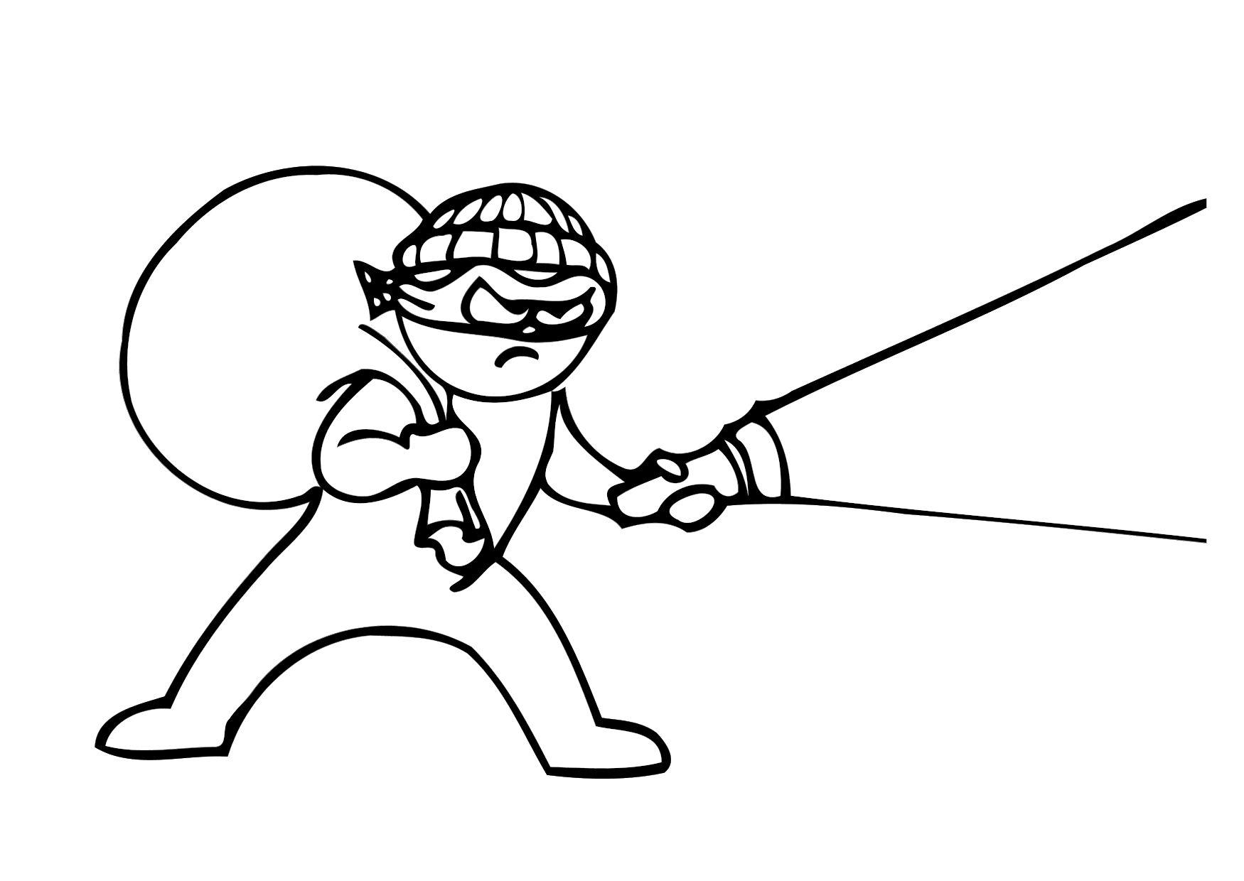 ladrA³n Dibujo para colorear ladrA³n