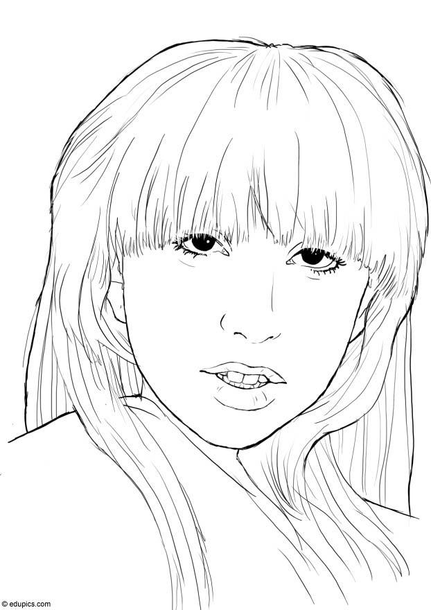 Dibujo para colorear lady gaga