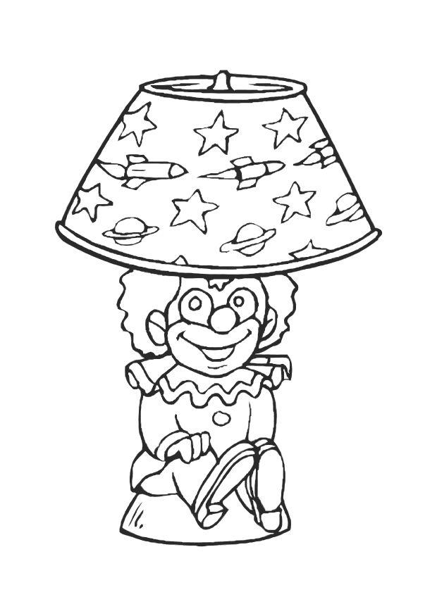 Dibujo para colorear lA¡mpara