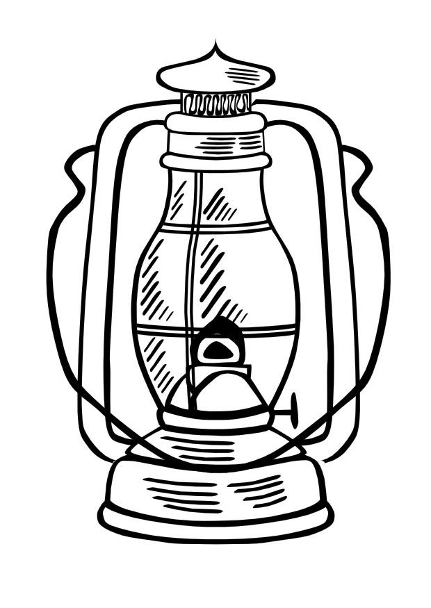 lA¡mpara de aceite Dibujo para colorear lA¡mpara de aceite