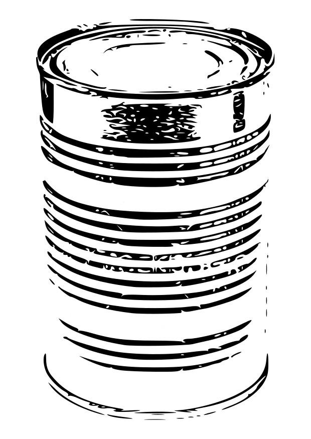 lata Dibujo para colorear lata