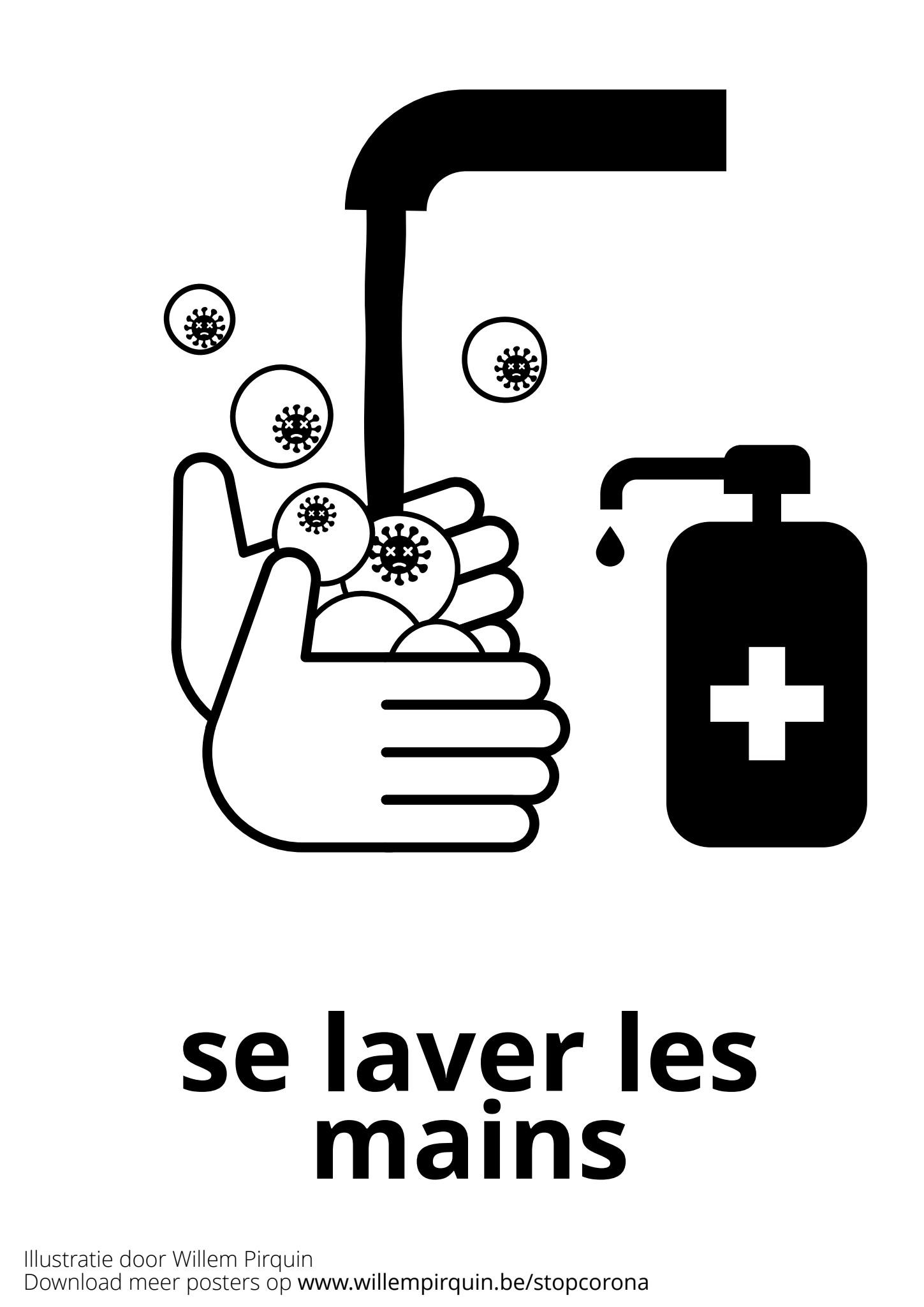 lavarse las manos Dibujo para colorear lavarse las manos