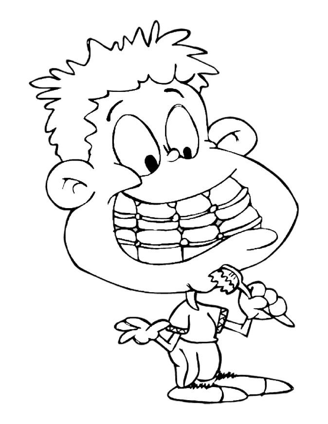 lavarse los dientes Dibujo para colorear lavarse los dientes