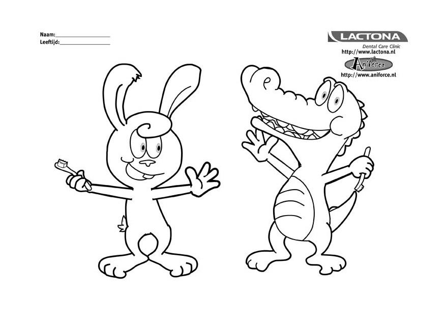 lavarse los dientes Dibujo para colorear lavarse los dientes
