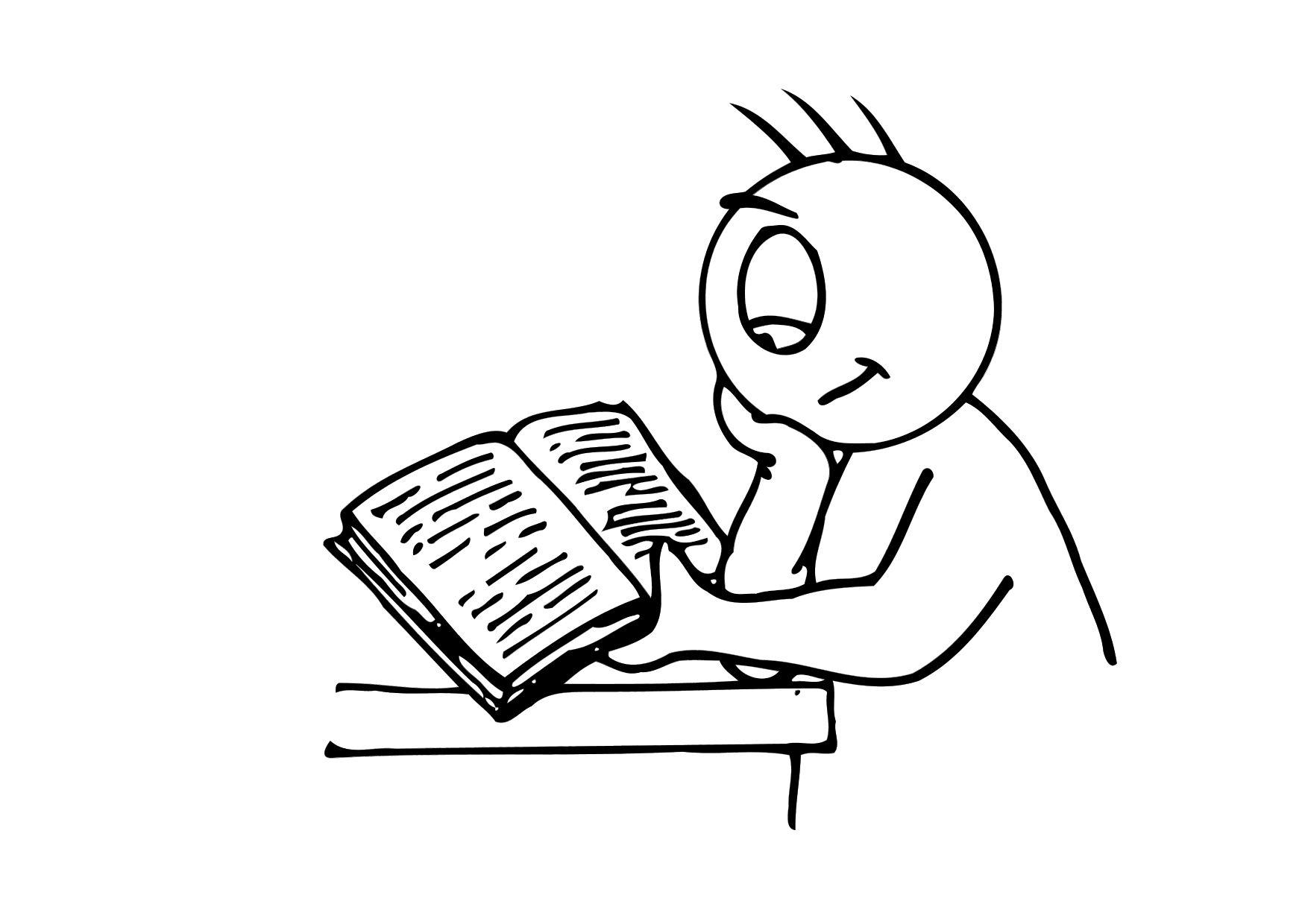 Dibujo para colorear leer