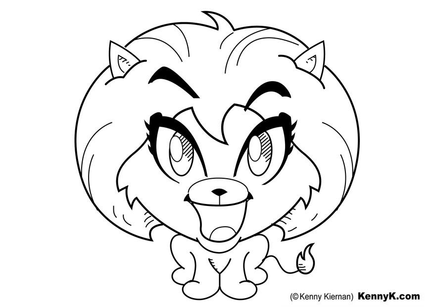 leona Dibujo para colorear leona