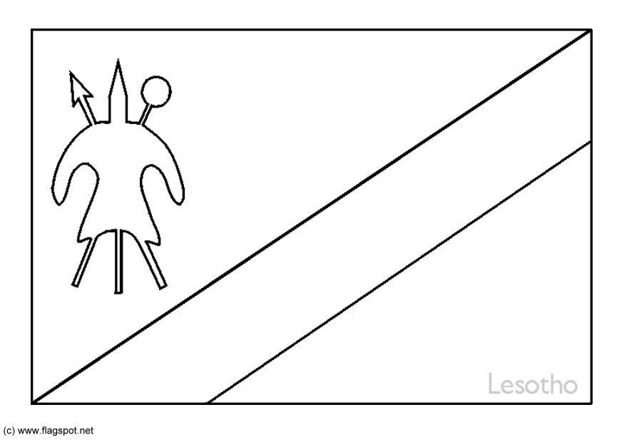 lesotho Dibujo para colorear lesotho