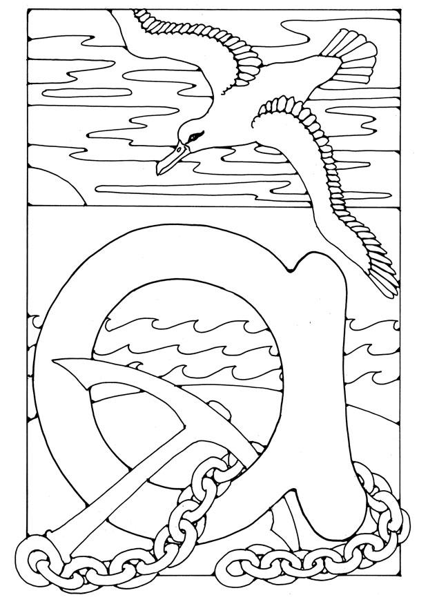 letra - a Dibujo para colorear letra - a