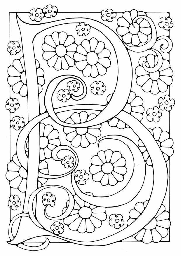 Dibujo para colorear letra - b