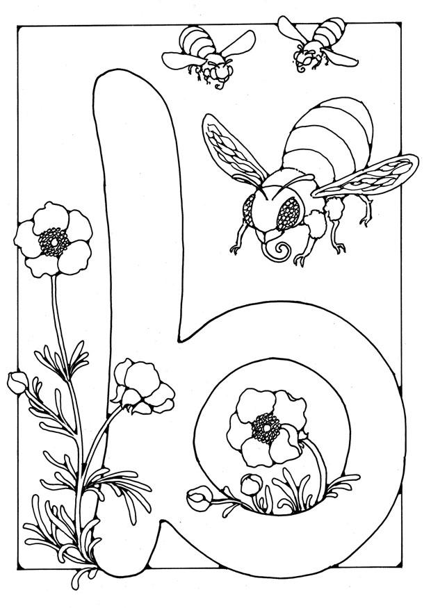 letra - b Dibujo para colorear letra - b