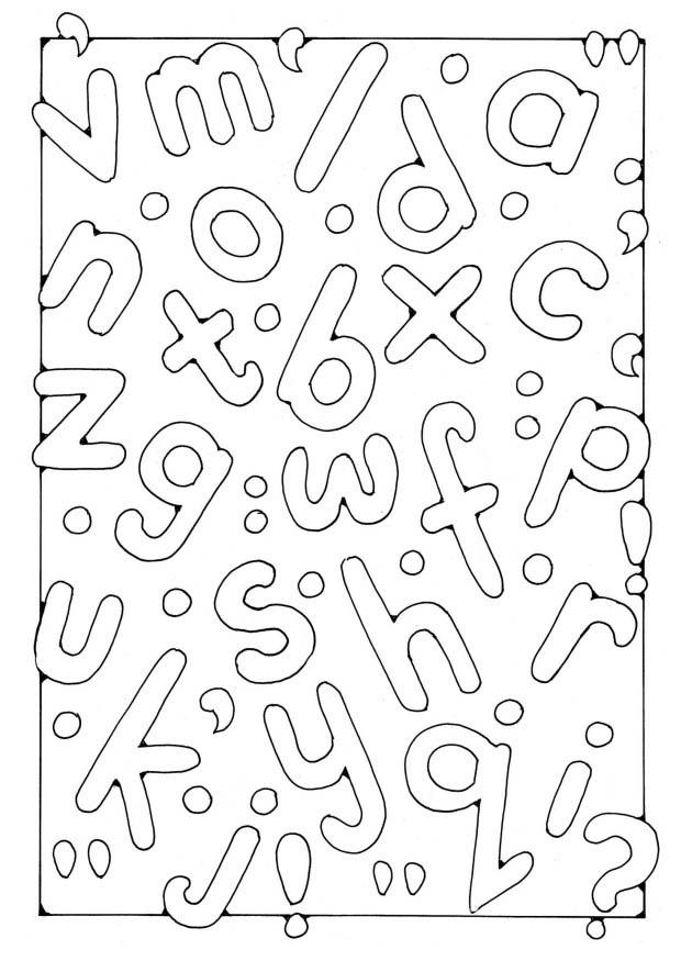 letras Dibujo para colorear letras