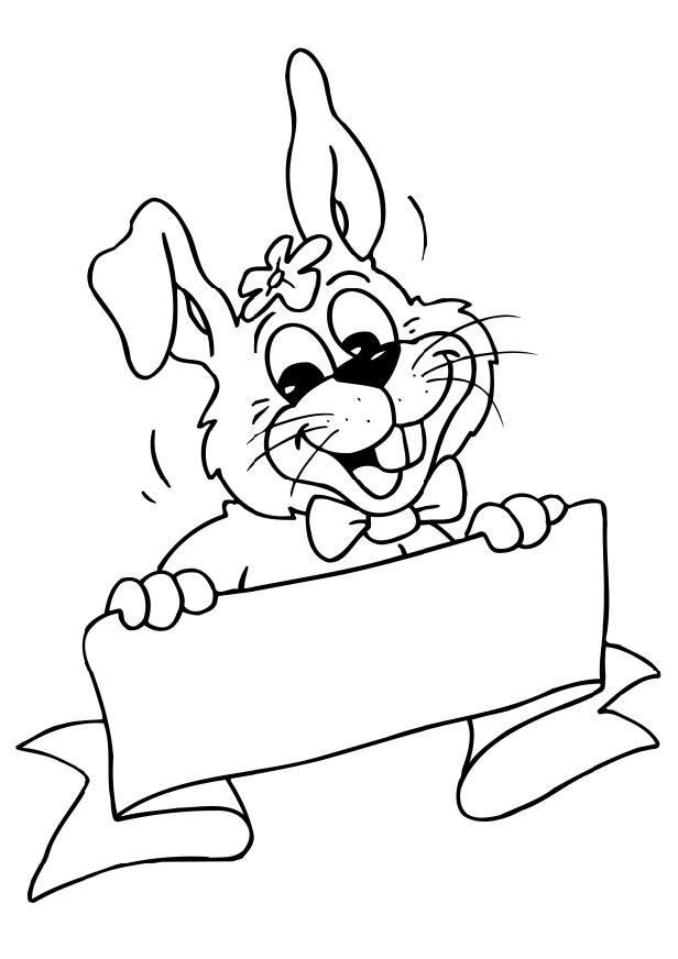 conejo de pascua Dibujo para colorear conejo de pascua