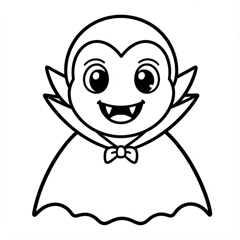 lindo vampiro de halloween Dibujo para colorear lindo vampiro de halloween