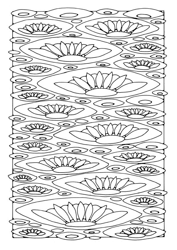 Dibujo para colorear lirios