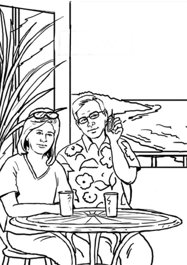 Dibujo para colorear llamar por telA©fono - gsm