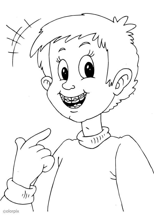 llevar brackets Dibujo para colorear llevar brackets