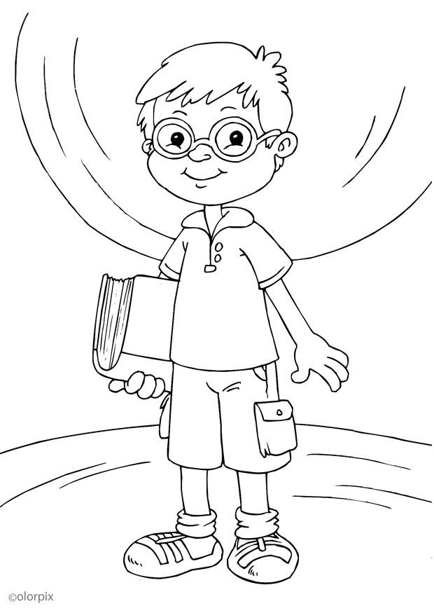 llevar gafas Dibujo para colorear llevar gafas