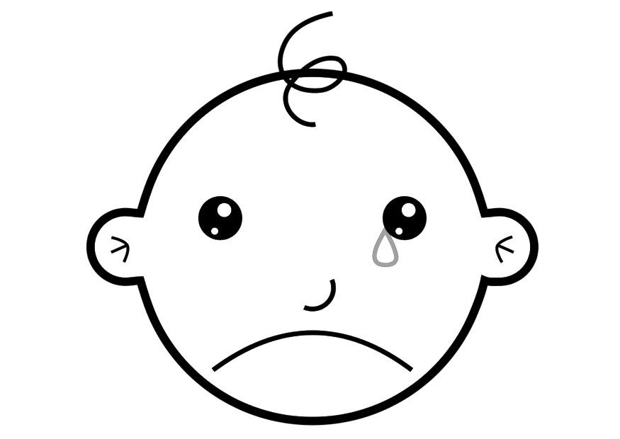 llorando Dibujo para colorear llorando