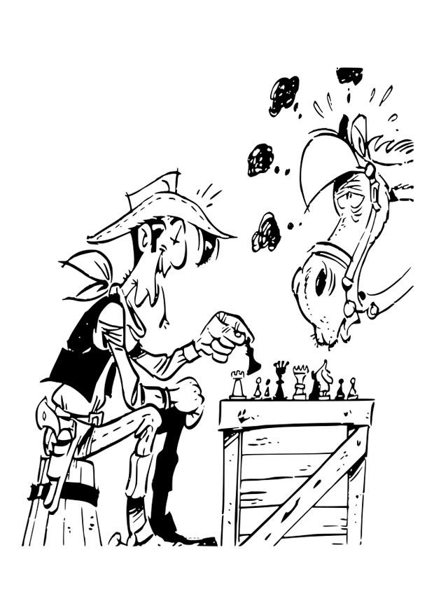 lucky luke Dibujo para colorear lucky luke