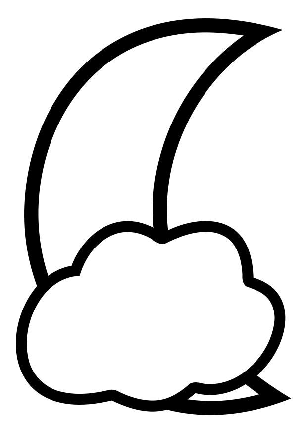 luna Dibujo para colorear luna