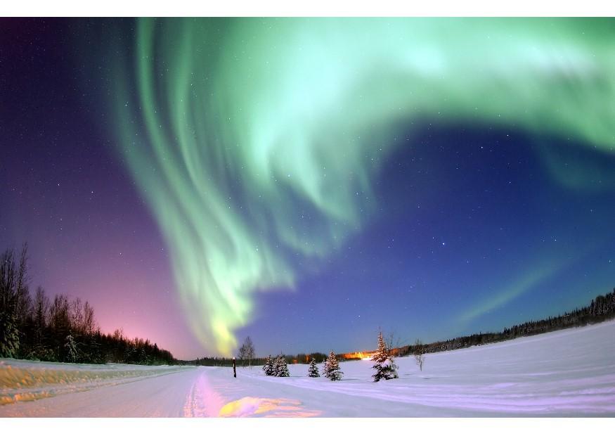 luz del polo - aurora boreal Foto luz del polo - aurora boreal