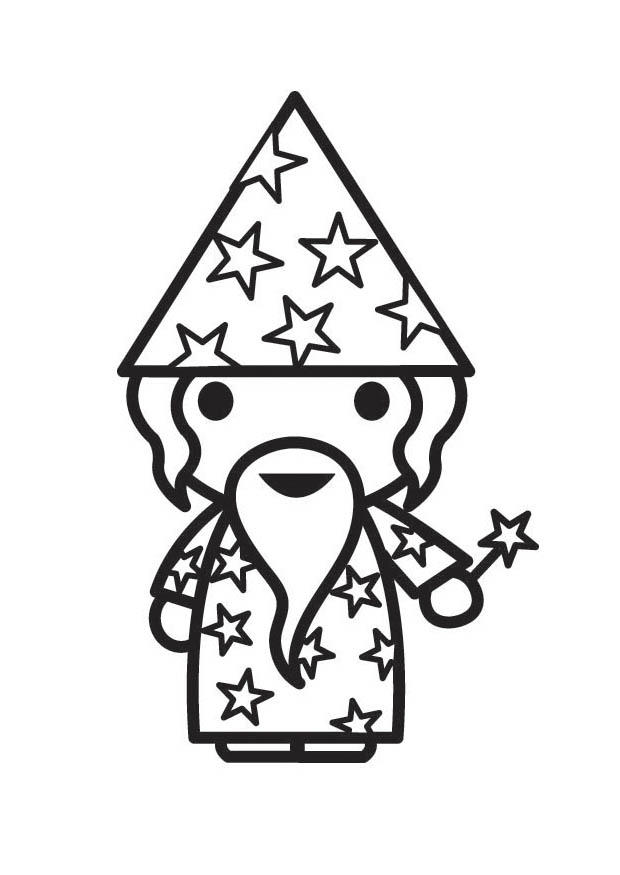 mago Dibujo para colorear mago