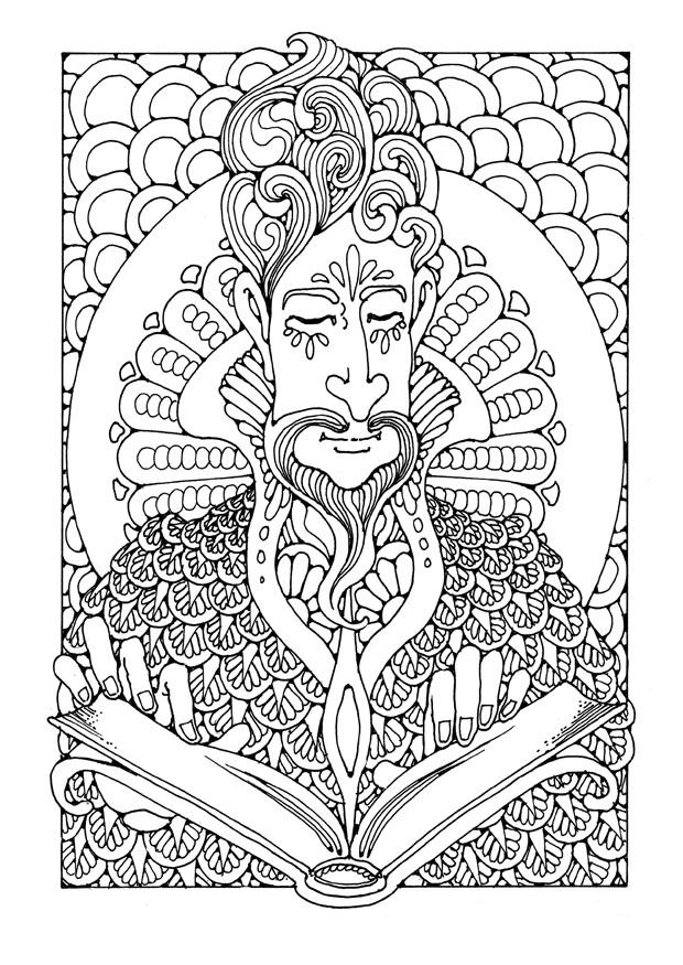 mago Dibujo para colorear mago
