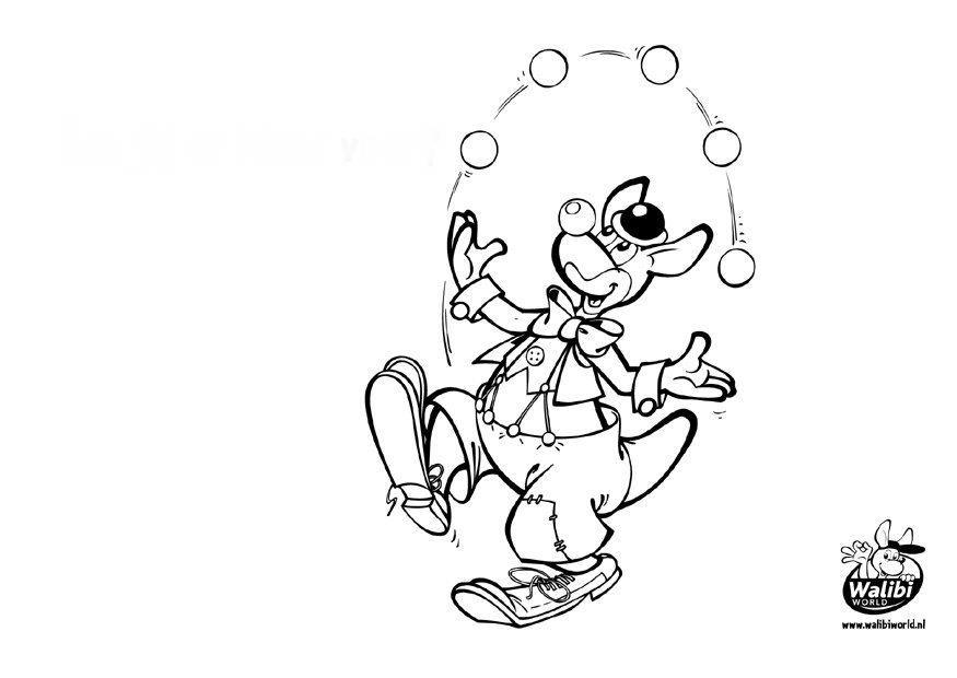 malabarista Dibujo para colorear malabarista