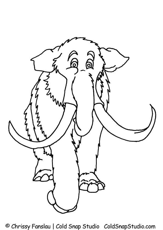 Dibujo para colorear mamut