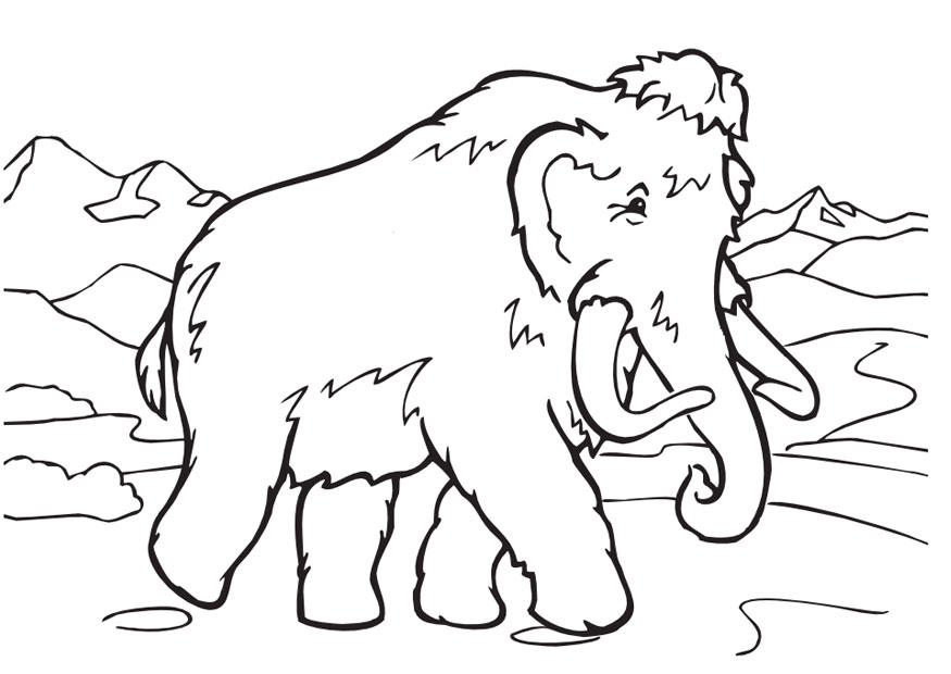 mamut Dibujo para colorear mamut