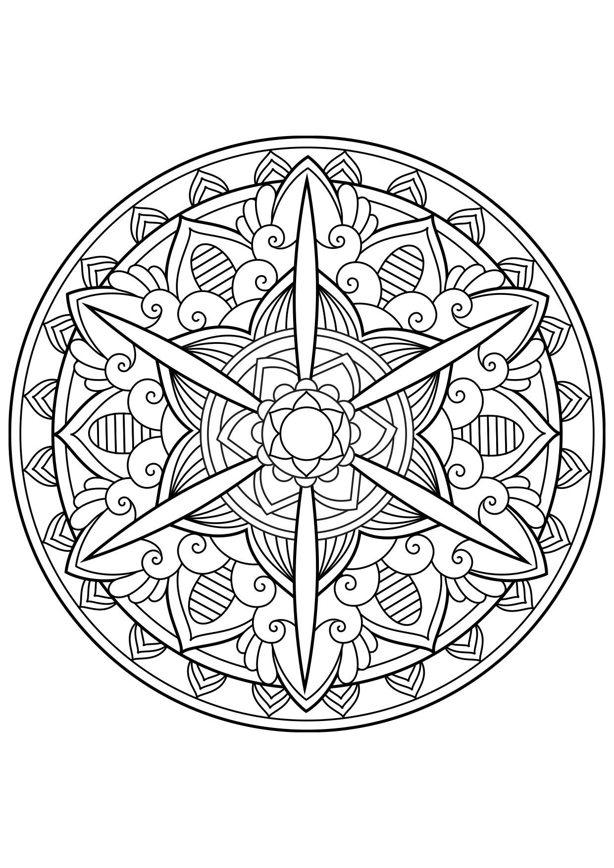 mandala Dibujo para colorear mandala