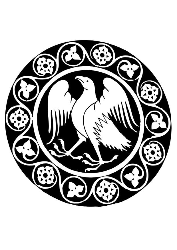 mandala de A¡guila Dibujo para colorear mandala de A¡guila