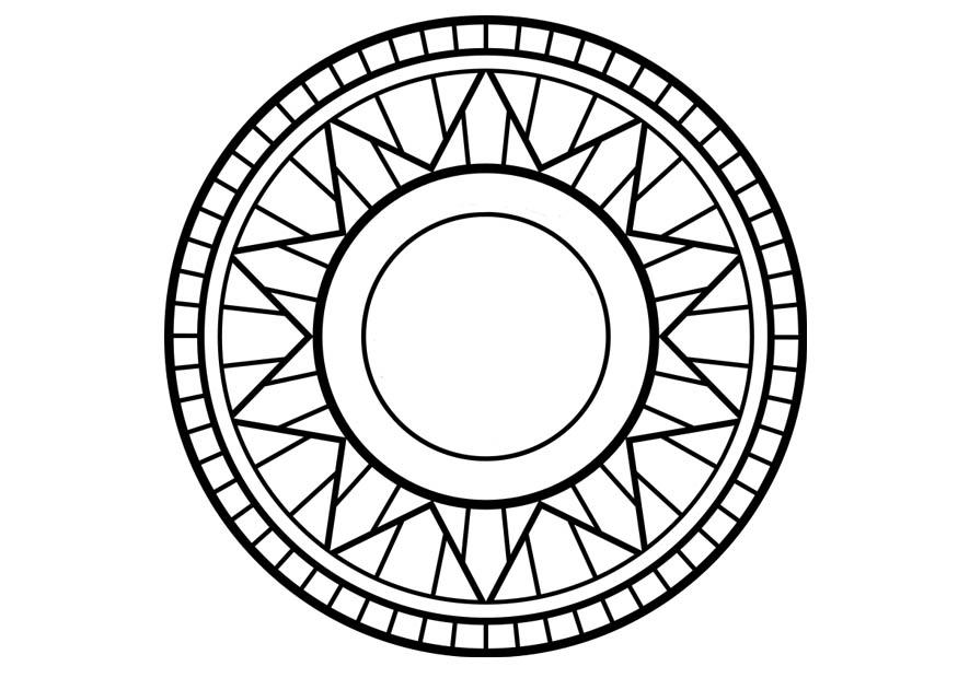 mandala1 Dibujo para colorear mandala1