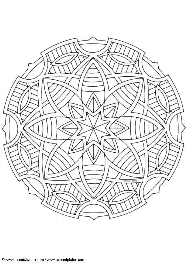 mandala1602f Dibujo para colorear mandala1602f