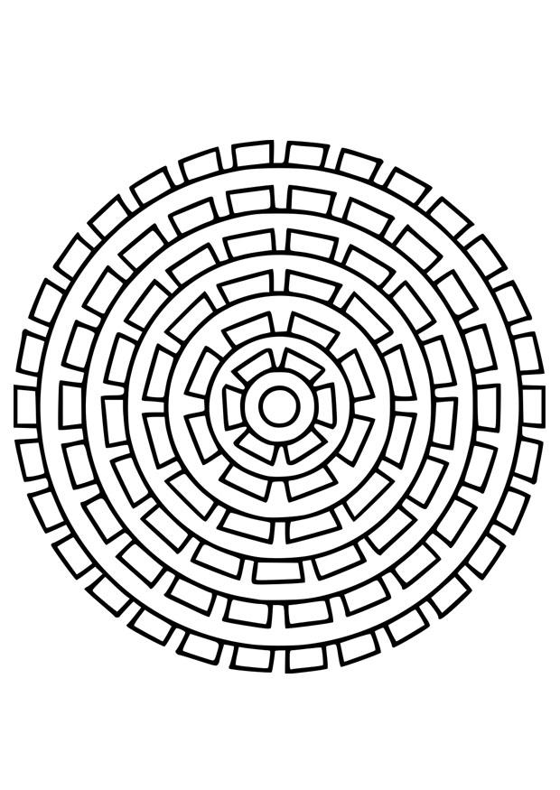 mandala252 Dibujo para colorear mandala252