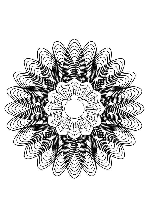 mandala28 Dibujo para colorear mandala28