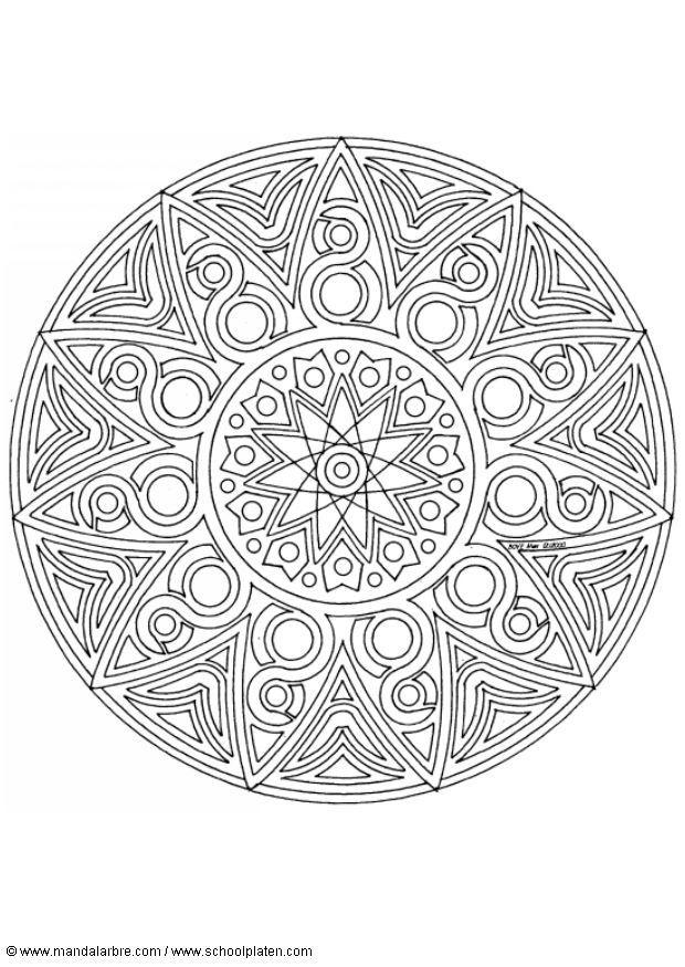 mandalaf1 Dibujo para colorear mandalaf1