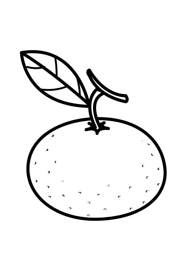 mandarina Dibujo para colorear mandarina