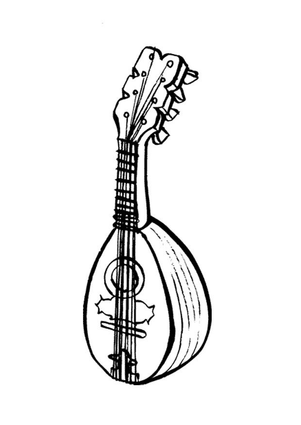 mandolina Dibujo para colorear mandolina