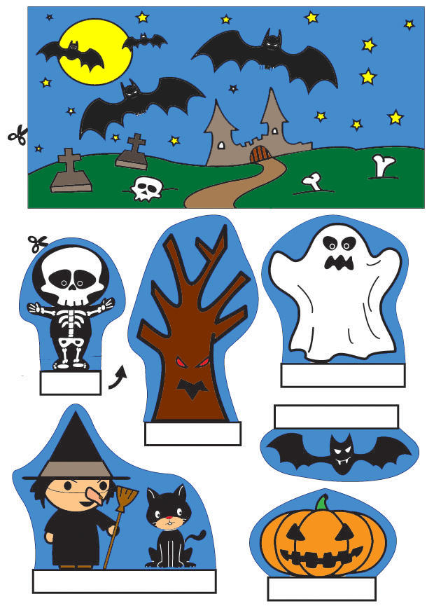 Manualidades caja de visualizaciA³n de halloween