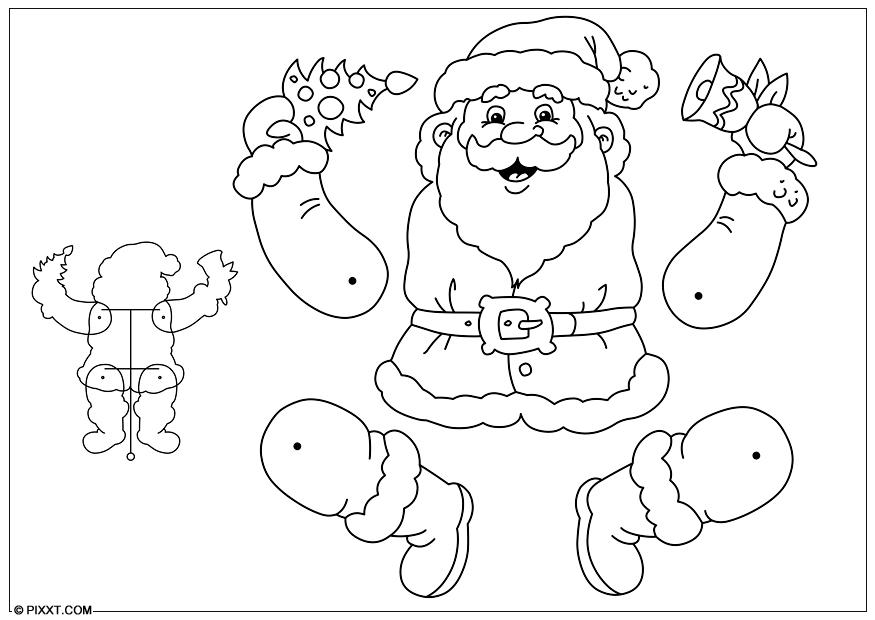 Manualidades marioneta de papA¡ noel