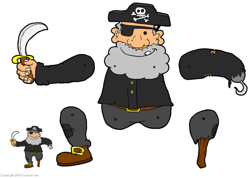 Manualidades marioneta de pirata