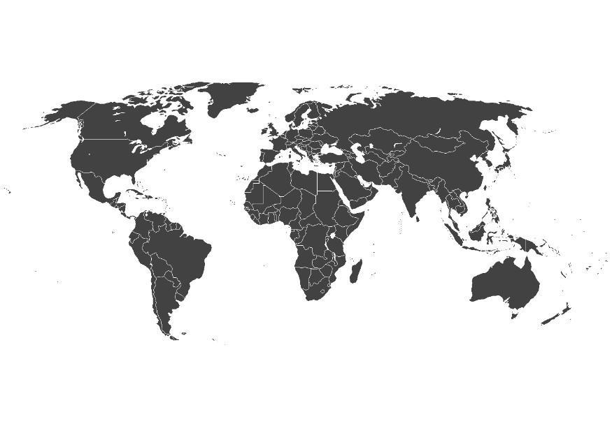 Dibujo para colorear mapa del mundo