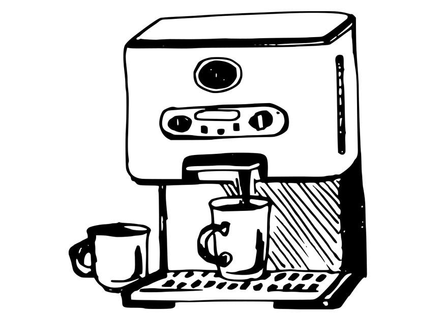 mA¡quina de cafA© Dibujo para colorear mA¡quina de cafA©